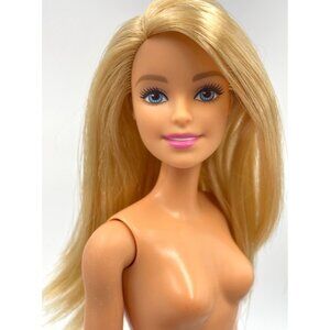 2015 Barbie Doll Blonde Hair Blue Eyes Left Arm Bent Redress Nude for OOAK